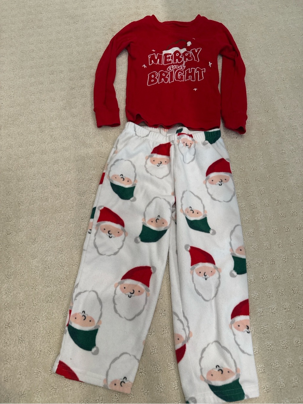 Carter’s Merry & Bright Santa Fleece Pajama Set 4T